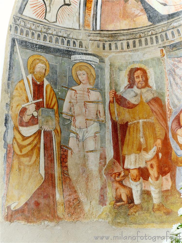 Gaglianico (Biella, Italy) - Saints Paul, Sebastiaan and Rocco in the Oratory of San Rocco
